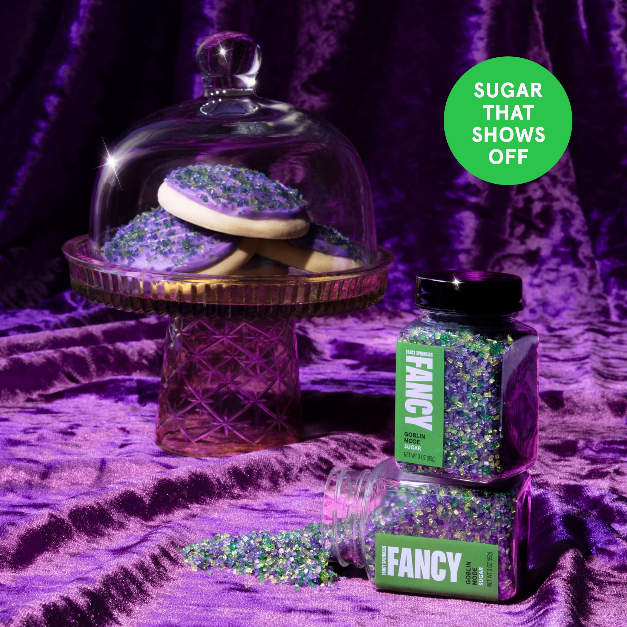 Fancy Sprinkles Goblin Mode Sugar, Halloween Decorating Sugar, Dessert Sprinkles, 3 oz