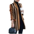 thumbnail image 2 of Chaquetas de abrigo sueltas de tweed con cuello de solapa informal para mujer Fridja  BV0+987, 2 of 5