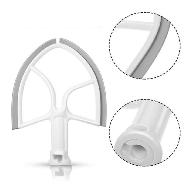 Beater Flex Edge Mixer Flat Attachments Plastic Accessories Kitchen Replacement for KitchenAid 5-Quart