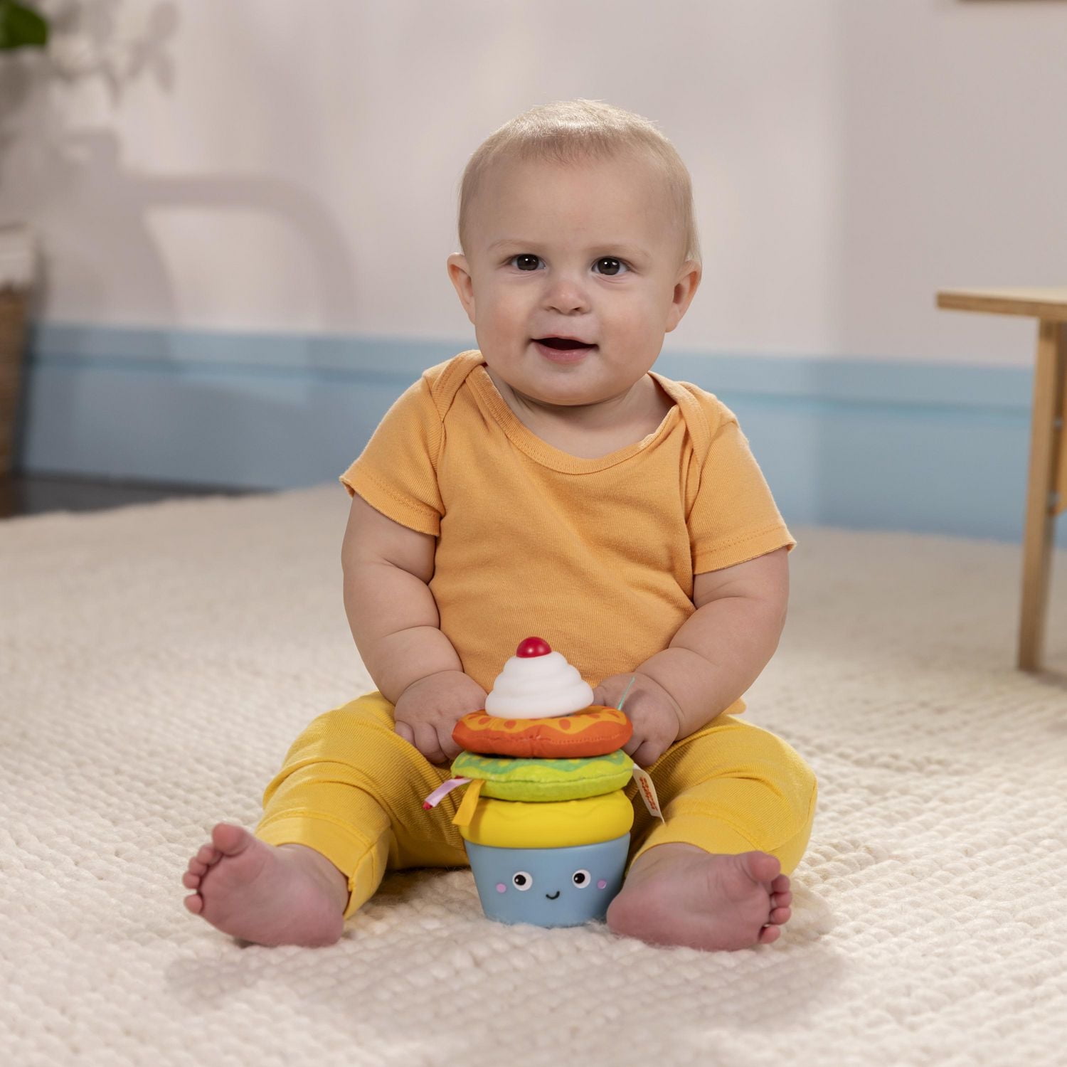 Bright Starts Cupcake Tower Stacking Toy with Teether, 6 - 36 months