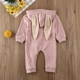 thumbnail image 3 of xiaxaixu Newborn Romper Jumpsuit Autumn/Spring Casual Cute Rabbit Ears Bodysuit, 3 of 6