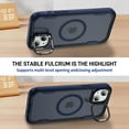 thumbnail image 5 of Dteck for iPhone 15 Case with Camera Stand, Military-Grade Drop Protection Magnetic Phone Case Compatible with MagSafe Accessories, Frosted  Blue, 5 of 7