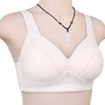 thumbnail image 2 of Aayomet Bralettes for Women With Support Comfortable Wire Back Hook Closure Plus Size (Beige, 36), 2 of 4