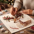 thumbnail image 3 of BZPIZ Christmas DIY Pearl Diamond Painting Art Kit, Christmas Pearl Beads Art Craft for Teens Adults Beginner, Gemstone Diamond Dots Beads for Home Wall Decor Stress-Relieving Gift for Women Men, 3 of 6