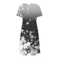 thumbnail image 6 of GaThRRgYP Linen Blend Short Sleeve Crew Neck Dress-Boho Beach Style,Women's Fashion Summer Print Short-sleeved V-neck Casual Dress Gray S, 6 of 8
