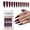 Red, variant on Long Almond Fake Nails Presses On Styles NonToxic ABS Materials Nails Extensions for Everyday Comfort and Styles