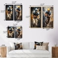 thumbnail image 4 of Designart "Dynamic Tackles Yellow Football painting II" Football Wall Art Set Of 2 - Yellow Sports Canvas Set For Living Room Decor, 4 of 6