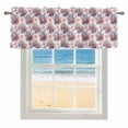 thumbnail image 4 of Kitchen Valances for Window, Summer Ocean Starfish Coral Light Filtering Rod Pocket Valance Curtain, Marine Life Seamless Short Curtains Window Topper for Bedroom Bathroom Living Room 42x12in, 4 of 9
