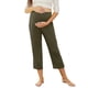 thumbnail image 1 of Pantalones de yoga premamá con cintura elástica - Color liso, bolsillos funcionales, lavables a mano/a máquina, ideales para el día a día/correr, tallas S-XXL, 1 of 8