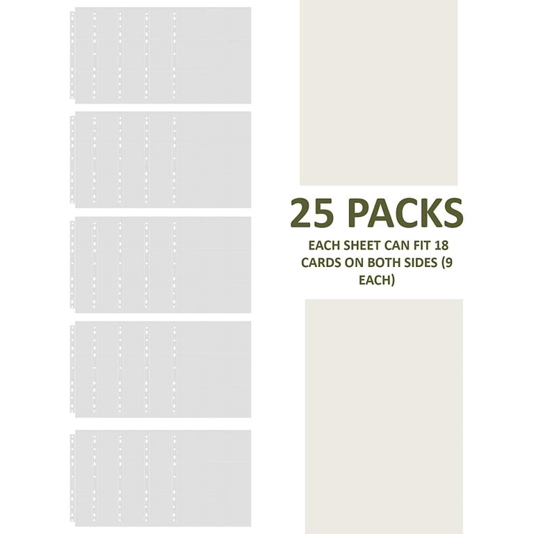 baseball card binder sheets walmart Amazon.com: 30 Pack 9 Pocket Page Protector,540 Pockets Black Card Binder  Sheets, Trading Card Sleeves Pages Baseball for 3 Ring Binder, Sheets  Standard Size Cards, Sport Game Business Cards : Toys & Games