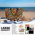 thumbnail image 3 of Yiaed Cute Beach Dolphin Print Large Capacity Beach Travel Bag - Waterproof Zipper Vacation Tote for Sandproof Storage, and Camping, 3 of 5