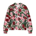 thumbnail image 4 of DISNIMO Rose Printed Jackets for Women Trendy Sweatshirts Long Sleeve Outwear Zip Up Jackets with Pockets, 2XL, 4 of 7