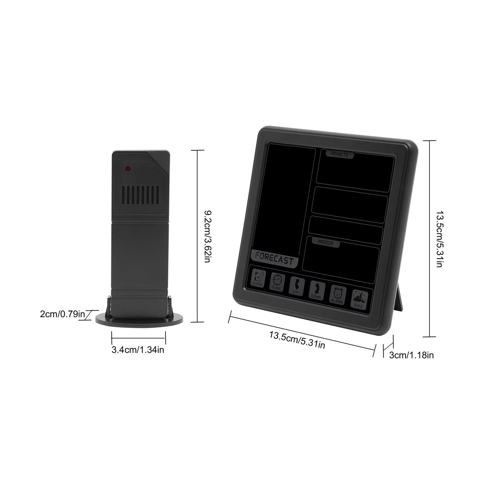 Weather Station with Wireless Outdoor Indoor Sensor, Color Display, Weather Forecast, Temperature ,Real-Time