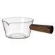 thumbnail image 4 of Olla para leche de vidrio de borosilicato de alta calidad, olla para estofado, tazón para harina con mango de madera de acacia transparente, olla para leche grande y pequeña, 4 of 4