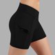 thumbnail image 2 of TaTaai Women's High Waisted Butt Lifting Yoga Shorts with Pockets Solid Stretchy Running Gym Workout Shorts Scrunch Booty Athletic Fitness Pants Gift, 2 of 8
