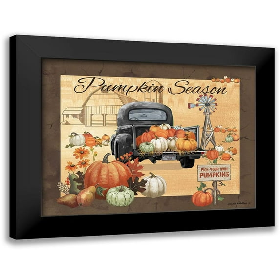 Phillips, Anita 14x12 Black Modern Framed Museum Art Print Titled - Pumpkin Season
