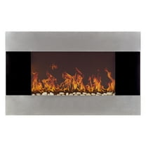 Northwest Electric Fireplace, Wall Mount & Remote -Stainless Steel