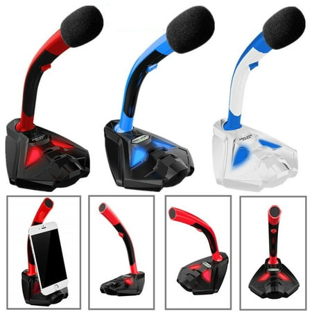 Professional Mic Stand Hommoo USB Microphone Stand, White Professional Omnidirectional Microphone for Recording Youtube/Interview/Video Conference/Podcast/Voice Dictation/Studio Gaming/ASMR/Live broadcast ()