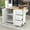 White, variant on 52.7" Rolling Kitchen Island with Solid Wood Top, Drop Leaf Breakfast Bar, Storage Cabinet, Spice Rack, Towel Bar & Drawers, Mobile Kitchen Cart with Locking Wheels, Black