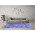 thumbnail image 3 of Ahgly Company Indoor Square Persian Blue Traditional Area Rugs, 6' Square, 3 of 4