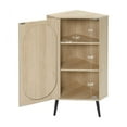 thumbnail image 4 of Corner Cabinet ,Rattan Door,Freestanding Corner Tables For Small Spaces, Corner Shelf Stand For Living Room, Kitchen, Bathroom, Bedroom, 4 of 12