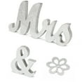 thumbnail image 3 of Wooden Letters MR & MRS Sign Wedding Table Decorations Gold Glitter Silver Glitter Sweetheart Tools, 3 of 8