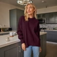 thumbnail image 3 of SUNBS Oversized Sweaters for Women Winter Crewneck Pullover - Cozy Knit Long Sleeve Top Casual Loose Fit Clothes, 3 of 9