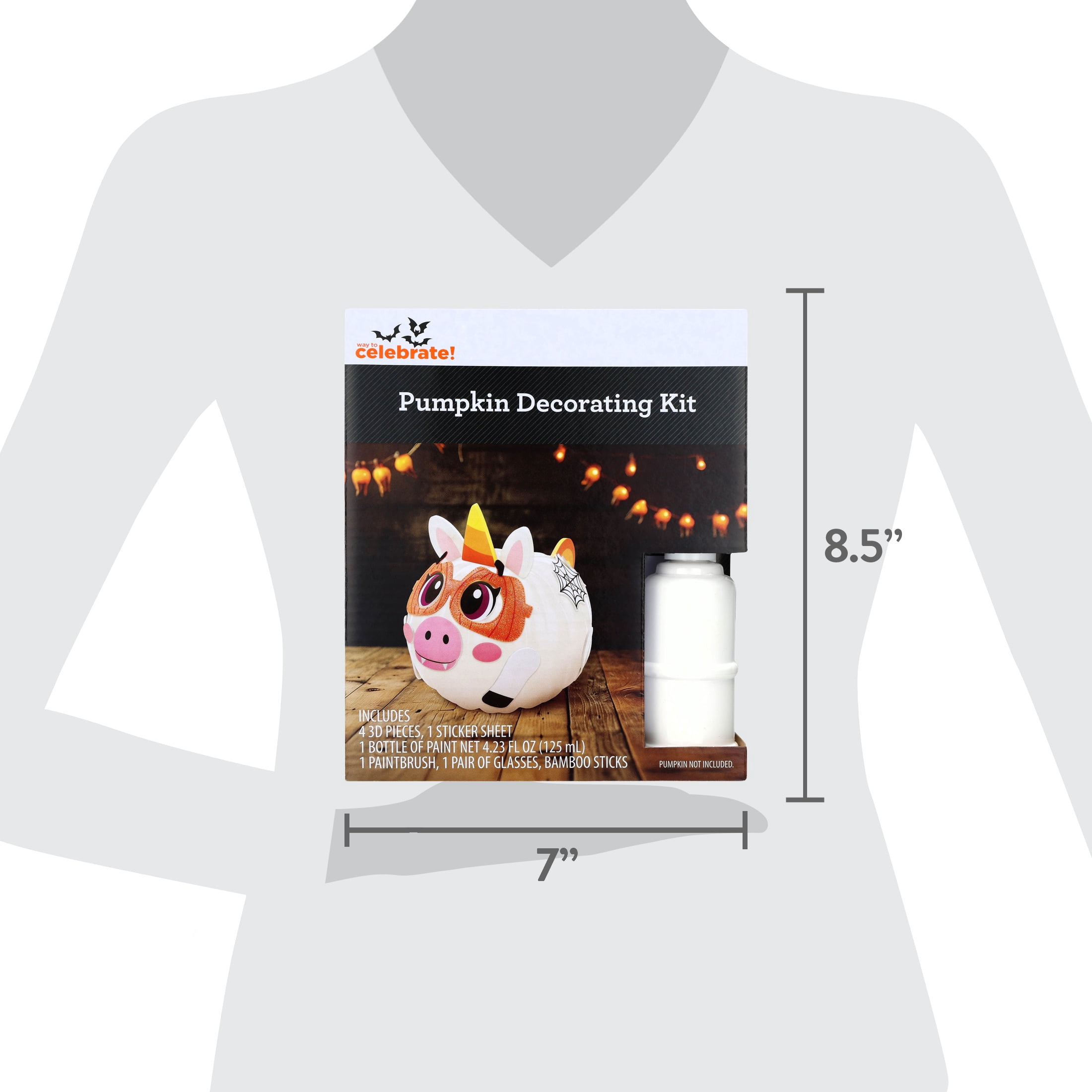 Unicorn Pumpkin Decorating Kit, Multicolor, Halloween by Way To Celebrate
