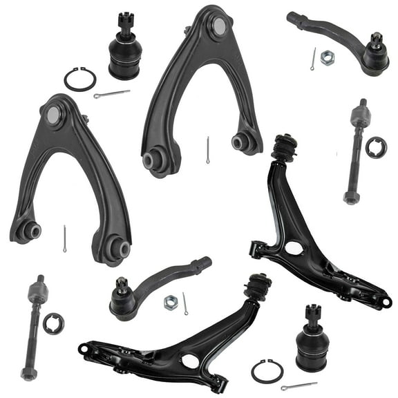 TRQ 10 pc Front Control Arm Ball Joint Tie Rod End Suspension Kit for Civic Si PSA56167