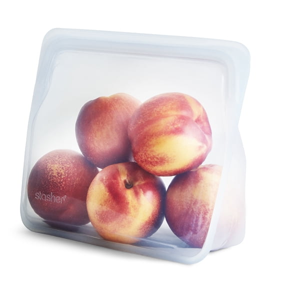 Stasher Stand-Up Mid Bag, Reusable Silicone Bag - Freezer, Dishwasher and Microwave Safe