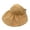 Khaki, variant on Summer New Ladies Solid Color Sun Hat Can Be Curled And Folded, Portable Shaded Cap Vinyl Base Sunscreen