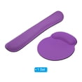 thumbnail image 3 of Uxcell Keyboard Wrist Pad Mouse Wrist Rest Ergonomic Wrist Support Comfortable Memory Foam Style 3, Purple 1 Set, 3 of 5
