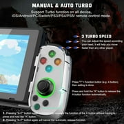 Mobile Phone Gaming Controller for iPhone/Android/PC/Switch/P4/P3,Wireless Phone Controller Joystick with Turbo/6-Axis Gyro/Vibration,Play Call of Duty,Roblox, Genshin Impact,Cloud Gaming,Remote Play