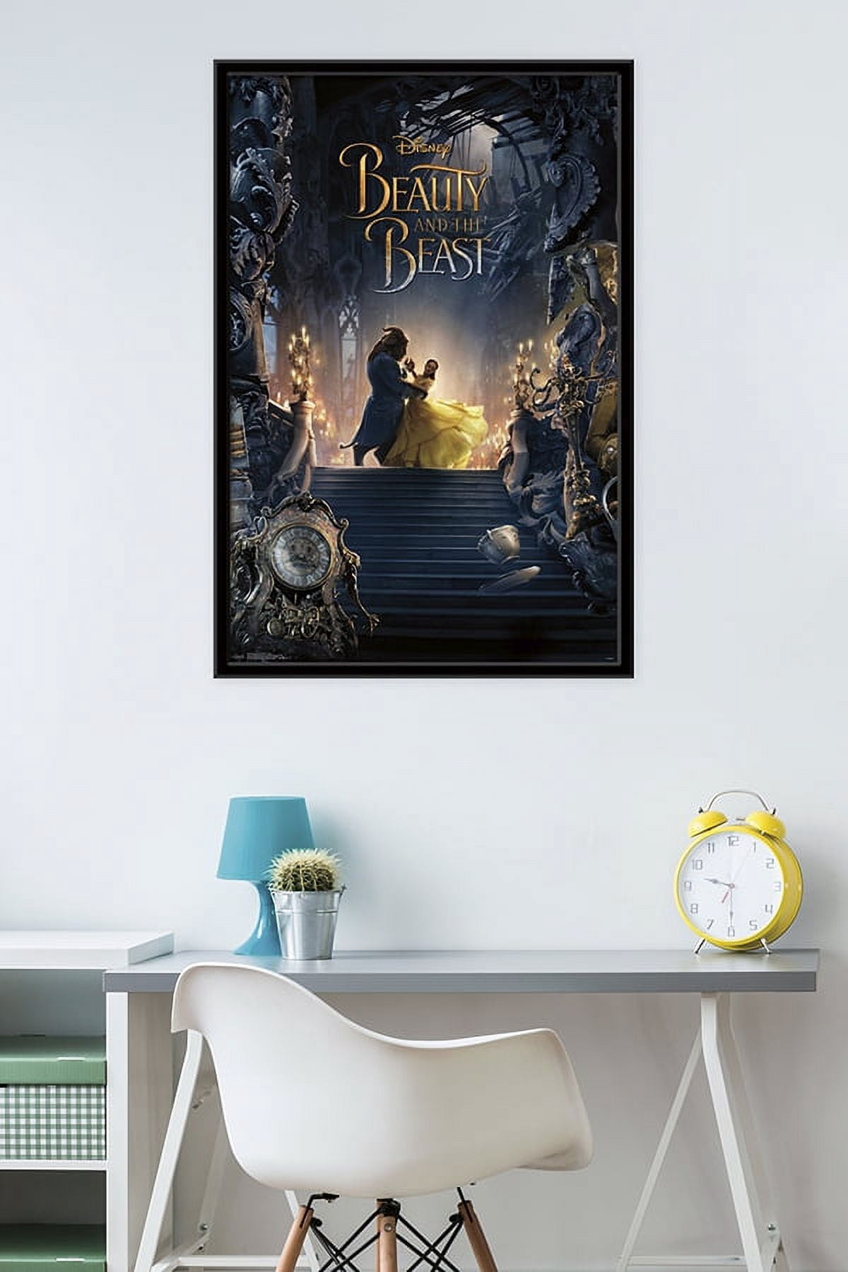 Disney Beauty And The Beast - Triptych 2 Wall Poster, 22.375" x 34", Framed