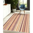 thumbnail image 4 of Pastel Decorative Rug, Vertically Striped Pattern Different Color Straight Lines Classic Old Fashioned, Quality Carpet for Bedroom Dorm and Living Room, 6 Sizes, Dark Salmon, by Ambesonne, 4 of 4
