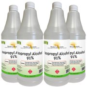 Isopropyl Alcohol 91% 1 Gallon (Pack in 4 Quarts)