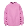 thumbnail image 4 of shoper Long Sleeve Little Girl Sweatshirts Lined Crewneck Active Fit Tops Fall Clothes for Girls, 4 of 6
