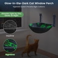 thumbnail image 2 of Percha para Ventana de Gato HiPetpy Plegable Gris que Brilla en la Oscuridad, 2 of 8