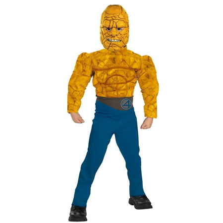 Disguise Boys 'Fantastic 4,The Thing' Super Hero Costume,Brown/Blue, M