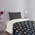 thumbnail image 5 of Ambesonne Spaceship Quilted Bedspread Set 2 Pcs, Cartoon Style Space, Twin Size, Multicolor, 5 of 6