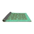 thumbnail image 2 of Ahgly Company Indoor Rectangle Oriental Turquoise Blue Traditional Area Rugs, 7' x 9', 2 of 4