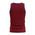 thumbnail image 4 of Delconic Men’s Retro Loose Fit Gym Tank Top Stretchy Quick Dry Contrast Trim Athletic Training Vest Sleeveless Sportswear for Workout Fitness Wine L, 4 of 7