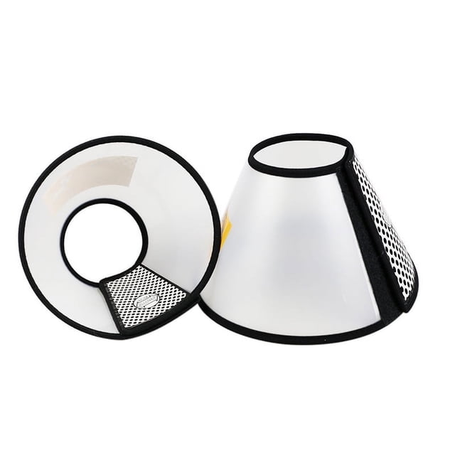 Nobility - Conos de Recuperación para Mascotas, Collar Protector Anti-Mordeduras de Plástico, Collar de Cono Ajustable para Mascotas para la Recuperación de Perros y Gatos de una Cirugía (M)