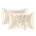 thumbnail image 4 of Silk Satin Pillowcase, Green Pillow Covers, 20X29 In, Cooling Moisture-Wicking Fabric, Bedroom Renovation, Standard Shape, 2 P, 4 of 8