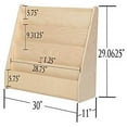 thumbnail image 3 of Contender 5 Shelves Single Sided Bookcase Display Stand for Kids, Birch Hardwood Bookshelf Ready-to-Assemble, 3 of 8