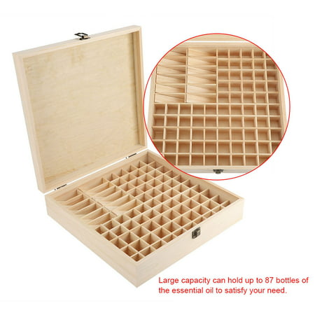 Yosoo Essential Oil Wooden Box,Oils Storage Case Holds 87 Bottles & Roller Balls,Large Organizer Best for Keeping Your Oils