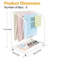 thumbnail image 3 of Faitaliicy 5 Tiers Pool Towel Rack Outdoor With Wheels PVC Trapedozal Free Standing Towel Drying Rack Curved Poolside Storage Organizer Bath Towel Display Rack For Beach Pool Bathroom Bedroom Living, 3 of 8