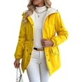 thumbnail image 3 of Women'S Warm Winter Coat Thicken Fleece Lined Parka Plus Size Jacket with Hood Yellow XL, 3 of 9
