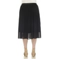 thumbnail image 3 of White Mark Women's Chiffon Pleated Midi Skirt, 3 of 6