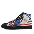 thumbnail image 3 of American Bald Eagle High Top Canvas Shoes Sneakers Black Size 9.5, 3 of 7
